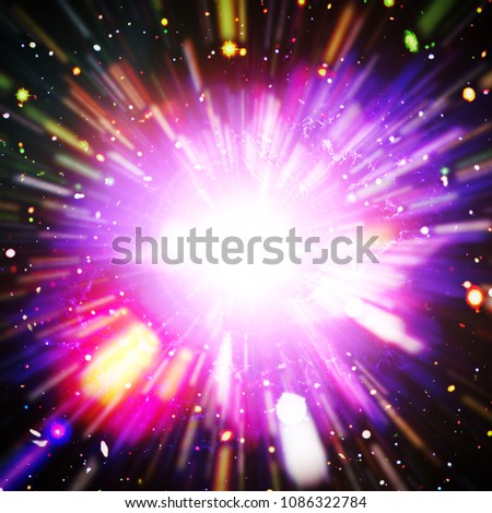 Big splash of light in galaxy. The elements of this image furnished by NASA.
