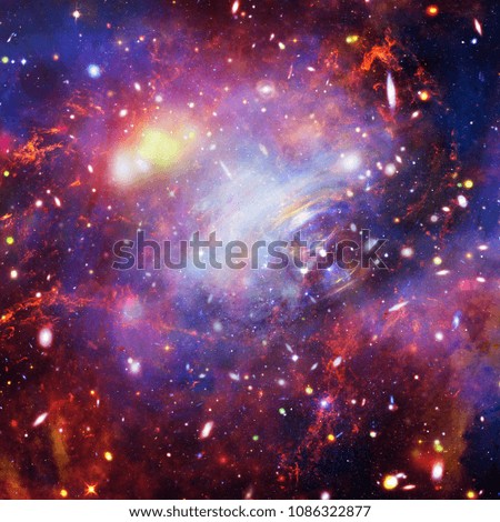 Beautiful galaxy. Nebulae and stars. The elements of this image furnished by NASA.
