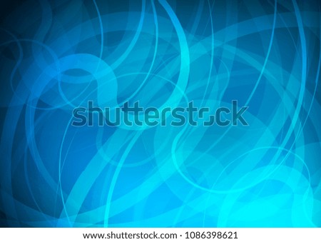 Light BLUE vector background with bent lines. Colorful abstract illustration with gradient lines. A completely new marble design for your business.