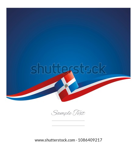 New abstract Dominican Republic flag ribbon Royalty-Free Stock Photo #1086409217