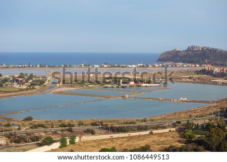 Cagliari, view to Regional Park of Molentargius