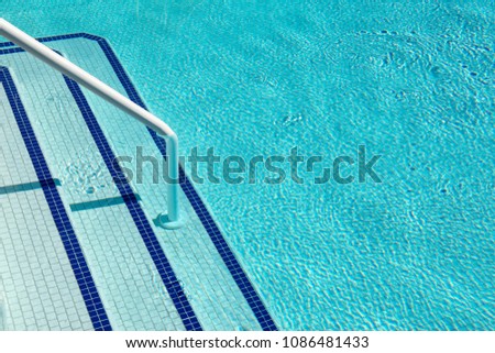 
The swimming pool ladder
