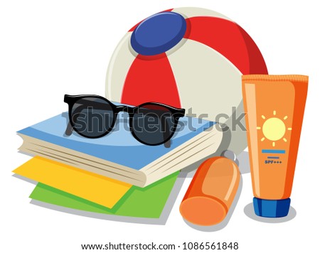 A Set of Beach Element  illustration