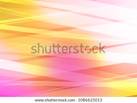 Light Red, Yellow vector cover with long lines. Glitter abstract illustration with colored sticks. The template can be used as a background.