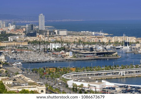 Barcelona cityscape view in Spain