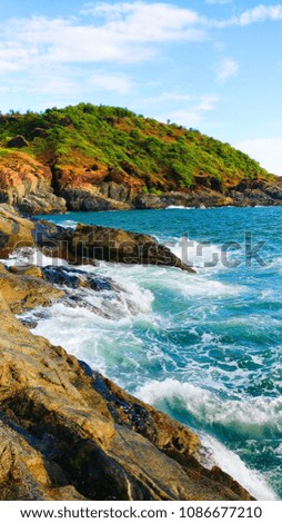 Beautiful sea view from rocks