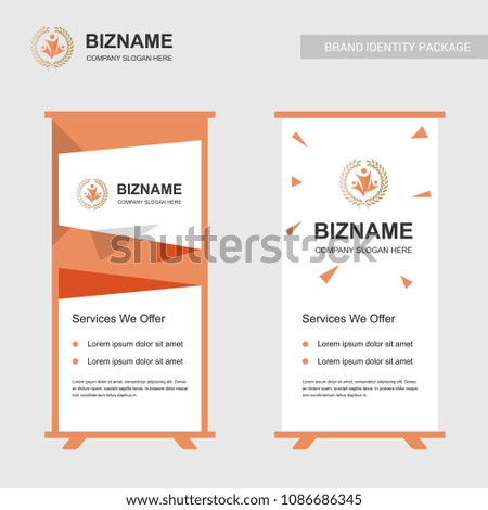 Company Ads banner design with company logo vector 