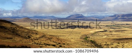 Panoramic view over the karoo near Cradock South Africa Royalty-Free Stock Photo #1086709496