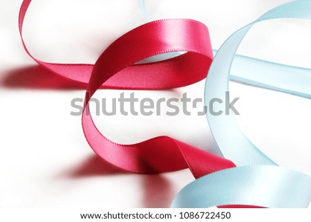 Ribbon Curve on the white background