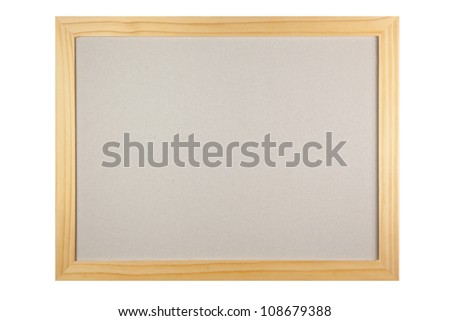 wooden frame with grey cardboard
