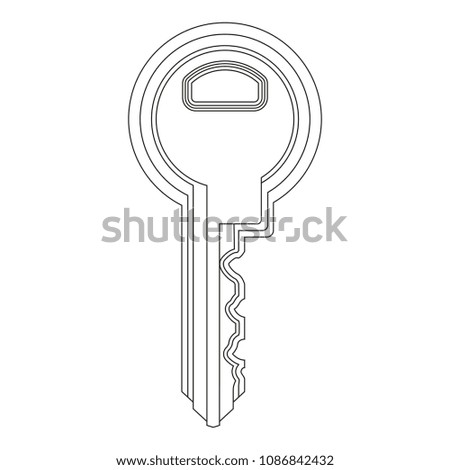 key door isolated icon