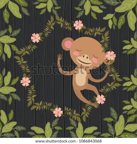 monkey in the forest scene