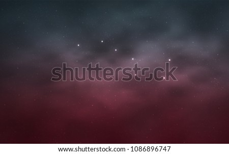Light Blue, Red vector cover with astronomical stars. Shining colored illustration with bright astronomical stars. Pattern for astronomy websites.