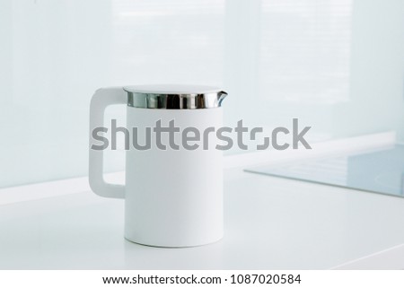 Electric kettle on a light background