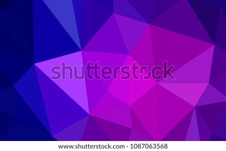 Light Pink, Blue vector shining triangular backdrop. Elegant bright polygonal illustration with gradient. Triangular pattern for your design.