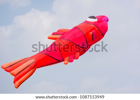 Colorful Fish Kite in the Sky