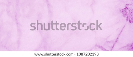 Ultra violet Marble surface background copy space. Long banner for blogs and web sites