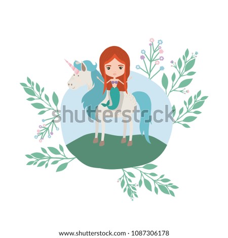 mermaid with unicorn in the camp