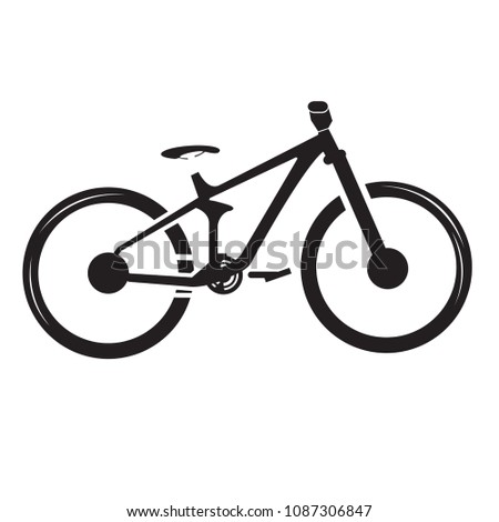 Isolated bicycle silhouette