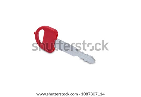 red car key  on white background
