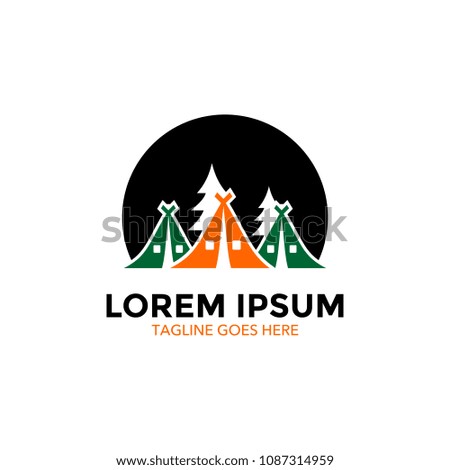 camping logo. camp. icon. vector illustration