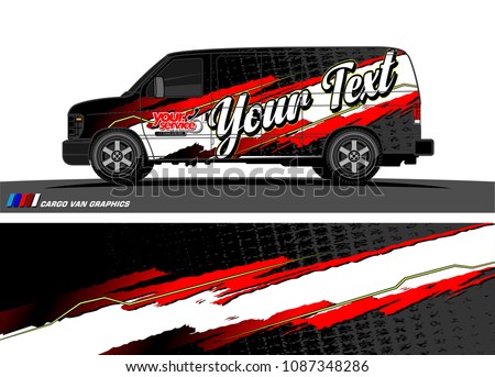 car wrap design vector. abstract splatter with grunge background for vehicle branding