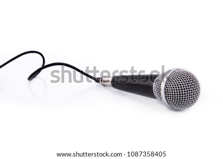 Black Microphone isolated on white background