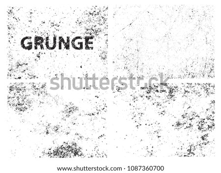 Grunge textures.Distress textures to create vintage effect.Vector.