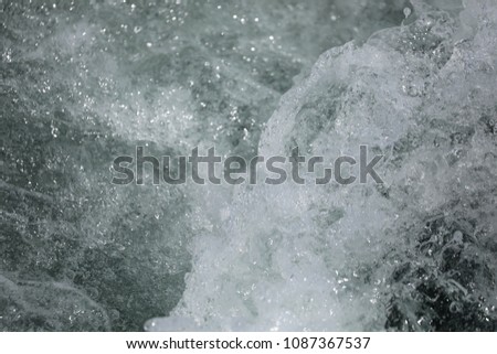 Double bokeh Beautiful sponge and sea wave:Use for website / banner background, backdrop, montage