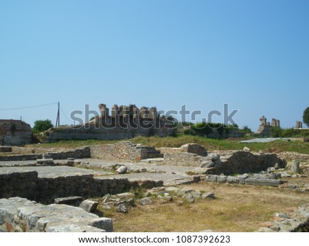Aspect of the archaeological site of Necromanteion in Preveza, Greece