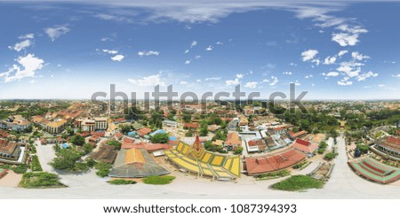 Amazing 360° View from above Wat Preah Prom Rath in Siem Reap, Cambodia