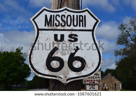 Missouri US Route 66 Royalty-Free Stock Photo #1087601621