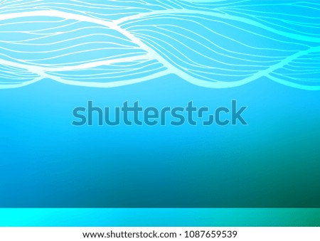 Light BLUE vector natural abstract texture. An elegant bright illustration with lines in Natural style. The pattern can be used for heads of websites and designs.