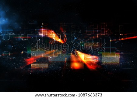 Futuristic retro background of the 80`s retro style. Digital or Cyber Surface. neon lights and geometric pattern