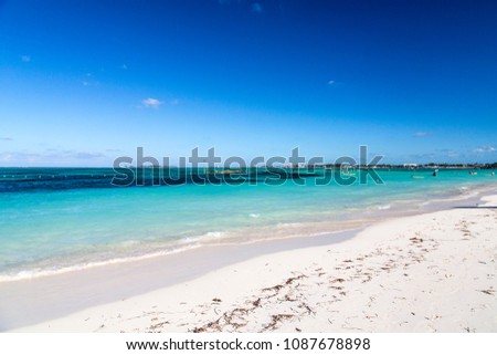 Bahamas, the golden sands of Cable Beach Royalty-Free Stock Photo #1087678898
