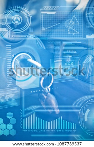 Composite image of digital interface