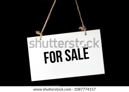 A sign for sale