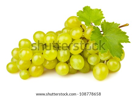white grape on white background Royalty-Free Stock Photo #108778658