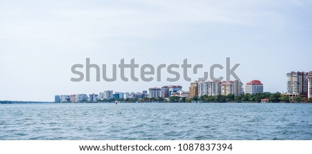 Panoramic cityscapes of Kochi city, Kerala, India. Royalty-Free Stock Photo #1087837394