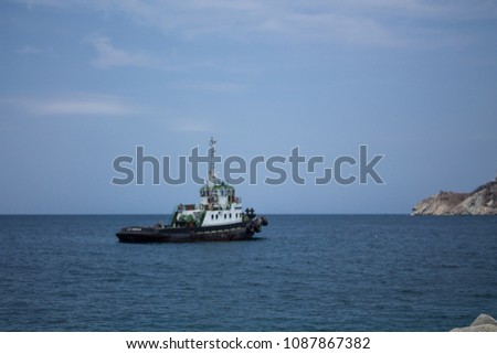 rescue boat in the waters of Santa Marta