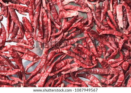 My grandma dries all the red chilies for their crisp taste in the sunlight, right where I clicked this photograph.