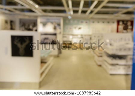 Blur background image of supermarket