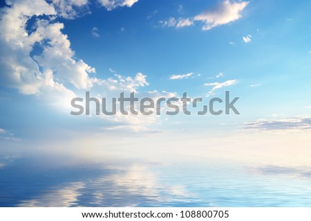 Sky background on sunset. Nature composition. Royalty-Free Stock Photo #108800705