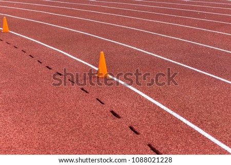 The beautiful runway, in the track and field