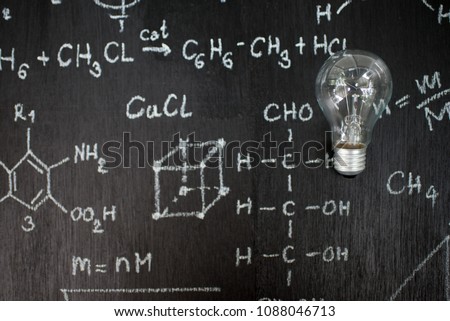 Physical and mathematical sciences for the engineer drawing on the chalkboard,idea