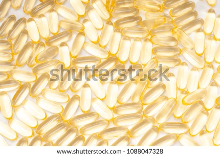 Health care. Fish oil on white background