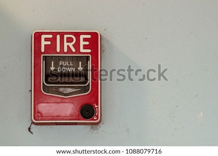 Red Fire warning box on the wall.