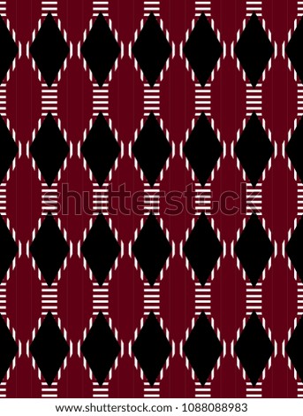 Black, red and white seamless pattern with simple geometric ornate for brand, product, gift or card background