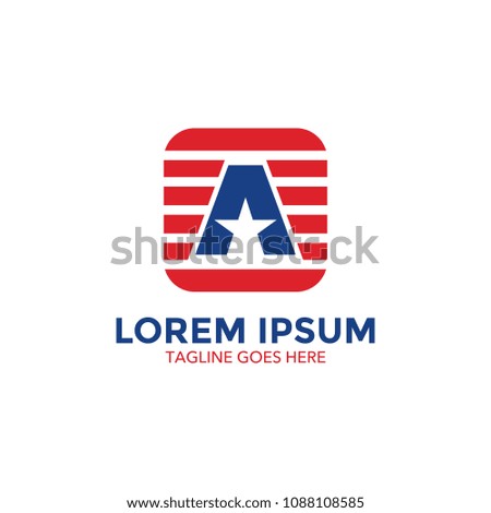 America theme logo. icon. vector illustration