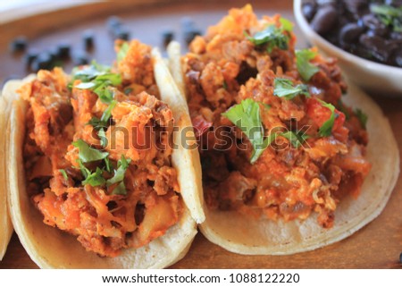 Chorizo Tacos with Black Beans